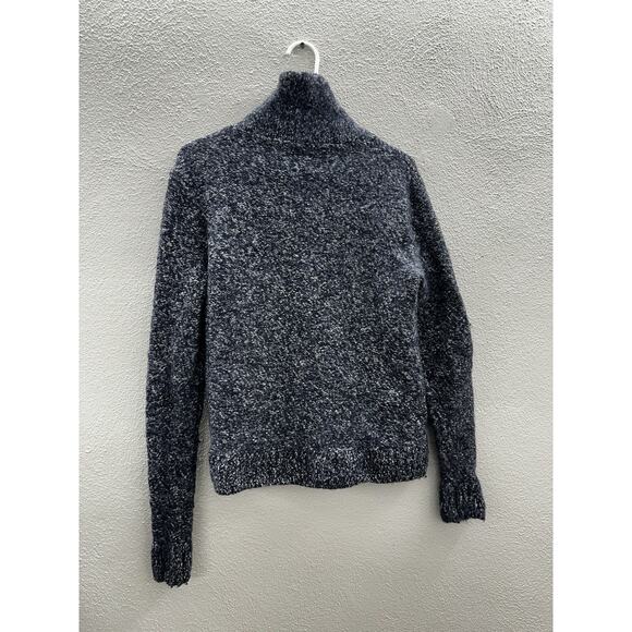 Abercrombie and Fitch Womens Sweater Cardigan Medium Blue Wool Blend Button Up - Picture 7 of 11